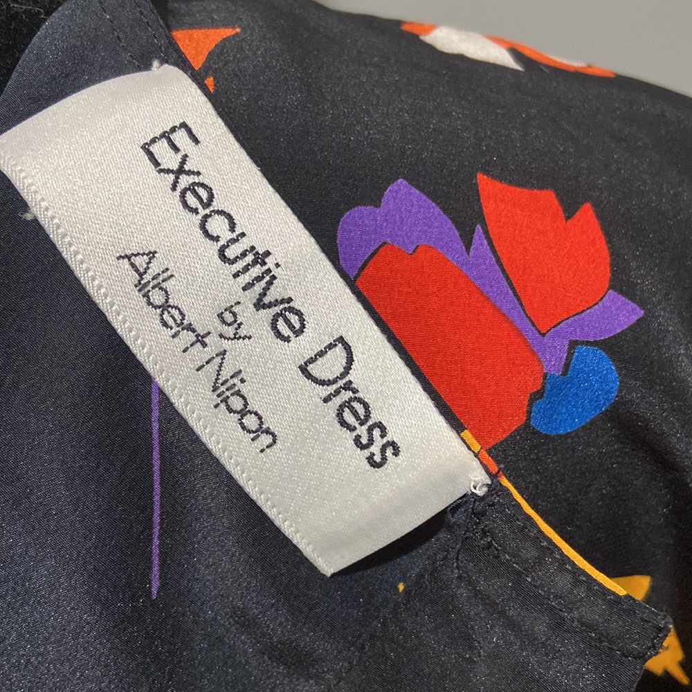 Albert Nipon Executive Shift Midi Dress Sz 10 Flo… - image 6